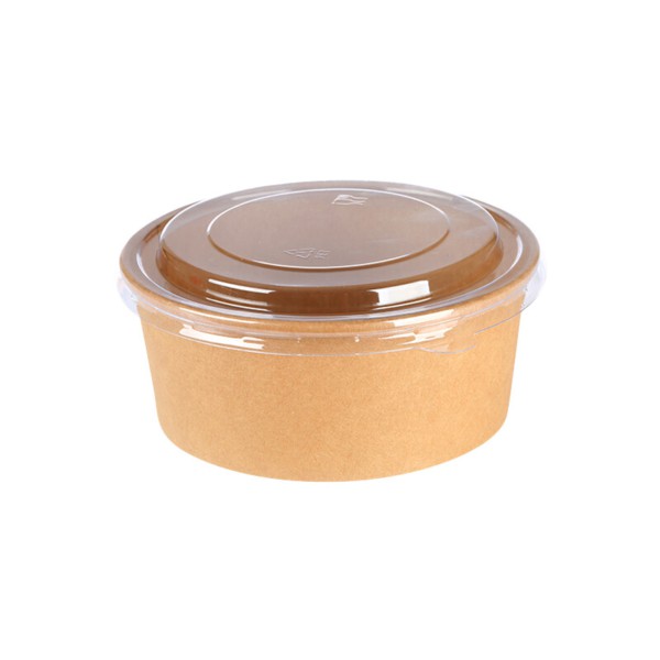 Kraft PLA saladbowl 750ml + PET deksel
