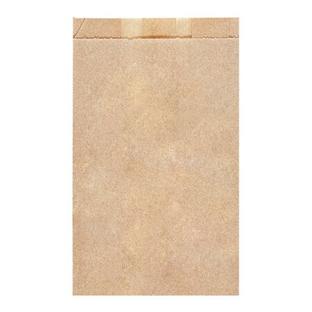 Vetvrij snackzakje bruin 14+7x22cm