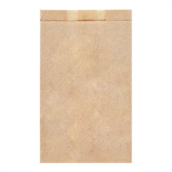 Vetvrij snackzakje bruin 14+7x22cm