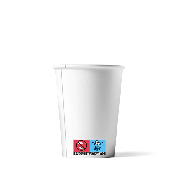 Karton PLA koffiebeker 230ml 8oz wit biologisch afbreekbare cappuccinobekers 230cc