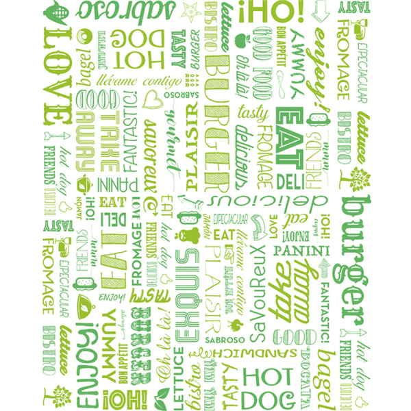 Vetvrij papier Parole groen 28x34cm wikkelpapier