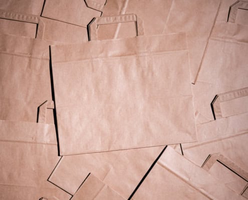 Papieren draagtassen