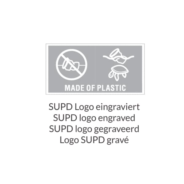 SUPD-Logo PLA bekers