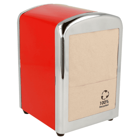 Servet dispenser voor mini servetten rood