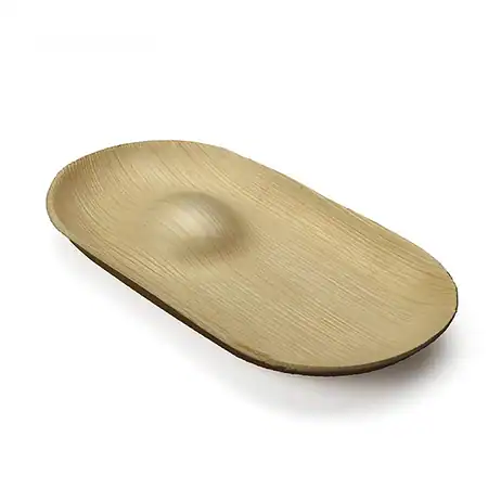 Palm bord ovaal met heuvel 22x12xH2cm