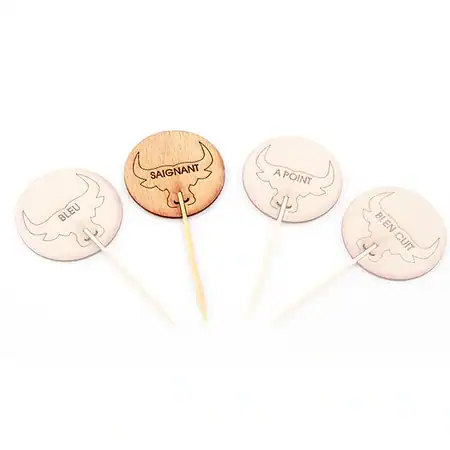 Steakmarker bamboe saignant (medium rare) 90mm