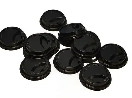 PS Koffiebeker deksels zwart Ø80mm 8oz