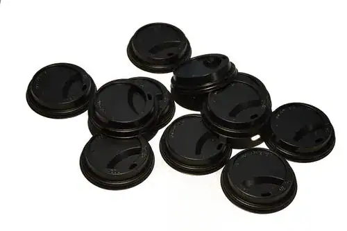 PS Koffiebeker deksels zwart Ø80mm 8oz