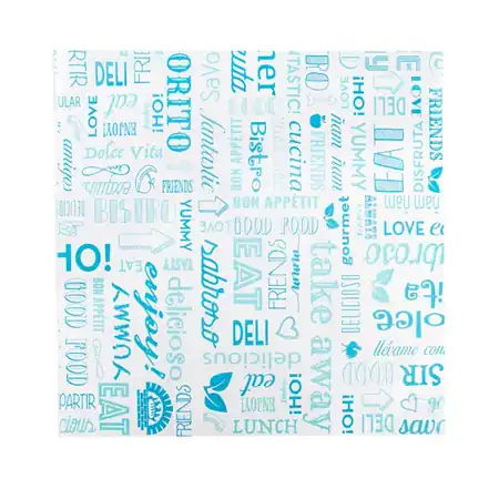 Vetvrij wikkelpapier parole blauw 31x31cm 229.19