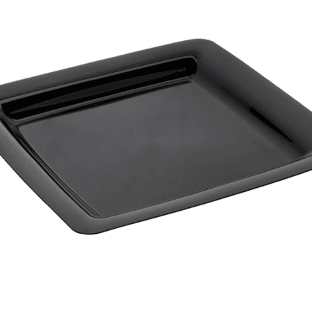 Herbruikbaar bord vierkant 23cm zwart REUPLSQBK2320