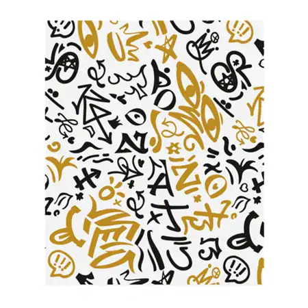 Vetvrij papier grafitti wit 28x34cm