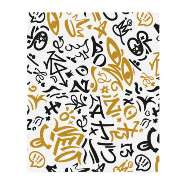 Vetvrij papier grafitti wit 28x34cm