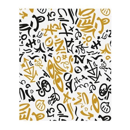 Vetvrij papier grafitti wit 31x38cm