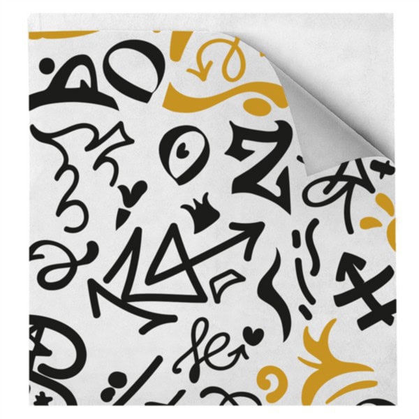 Vetvrij snackzakje grafitti wit 16x16,5cm