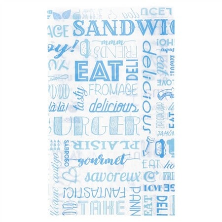Vetvrij snackzakje parole blauw 14+7x22cm