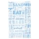 Vetvrij snackzakje parole blauw 14+7x22cm