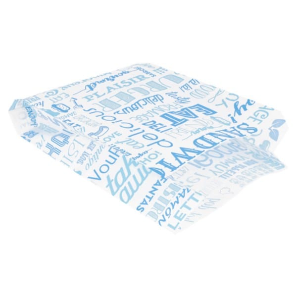 Vetvrij snackzakje parole blauw 14+7x22cm