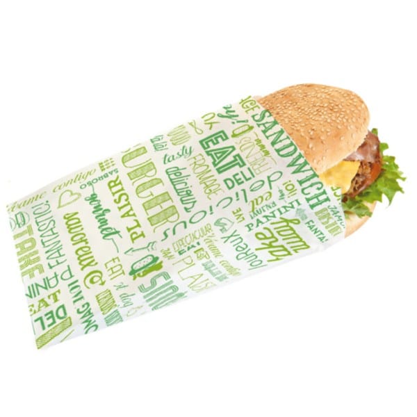 Vetvrij snackzakje parole groen 14+7x22cm