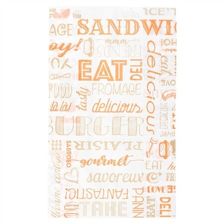 Vetvrij snackzakje parole oranje 14+7x22cm