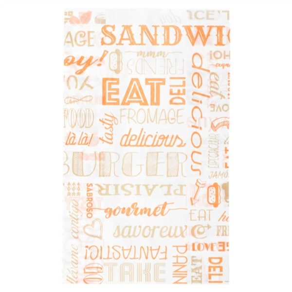 Vetvrij snackzakje parole oranje 14+7x22cm